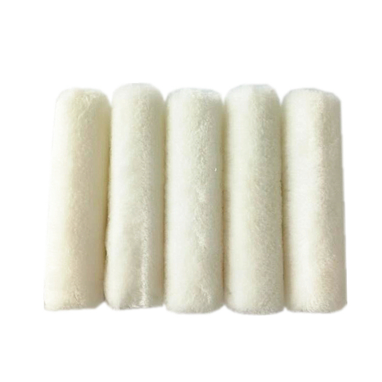 Bộ lăn sơn len cừu 100mm Mini 10pc Gói mohair con lăn tay áo viền viền