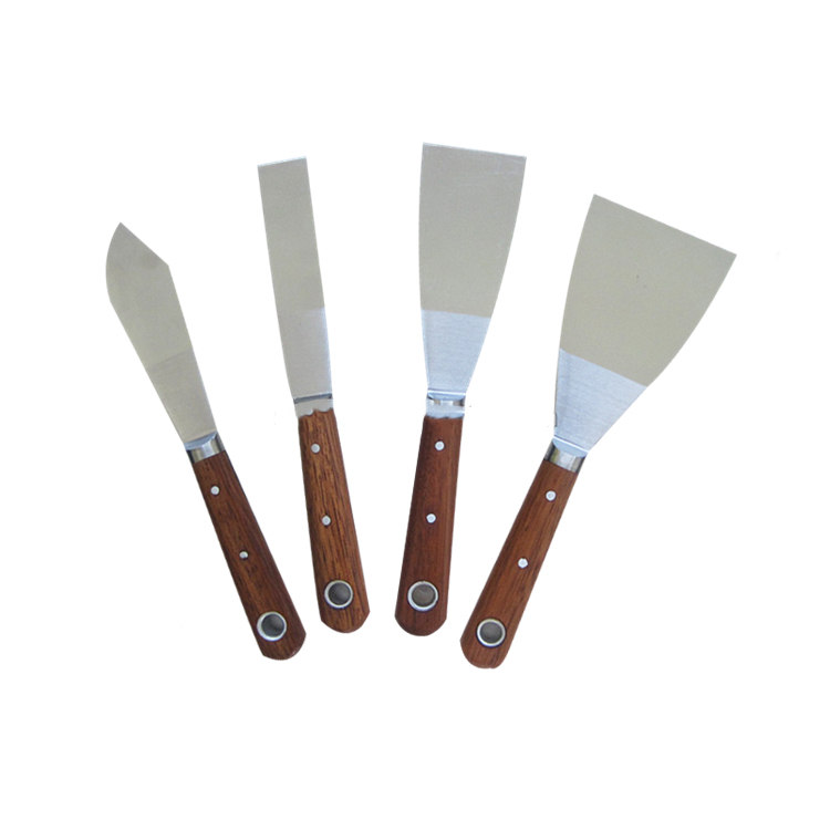 Sapele Gỗ xử lý bằng thép không gỉ Linh hoạt Scraper Deluxe Paint Putty Knife